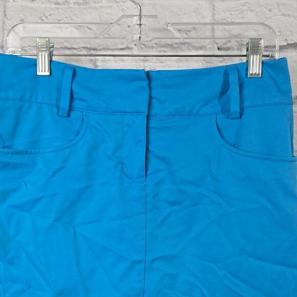 Adidas Women's Climacool Golf Tennis Skort Sporty Skirt Solar Blue Knit Short - Picture 4 of 10